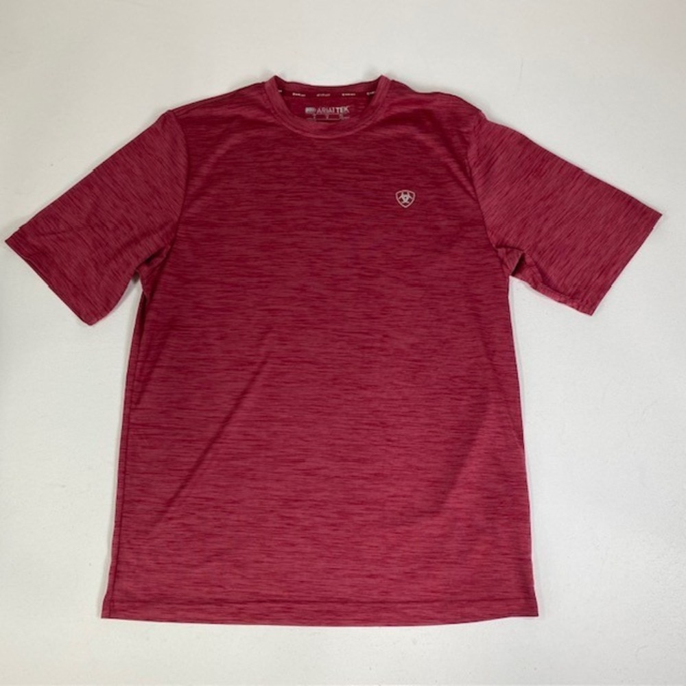 Ariat Tek T-Shirt Moisture Wicking Athletic Top Heather Red Size S